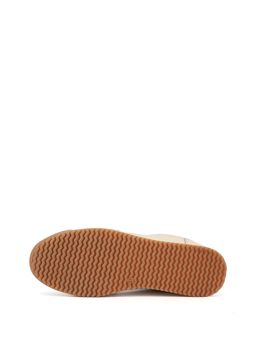 Bej Kadın YENİ BEJ Lastik Bağcıklı Hakiki Deri Sneaker-4