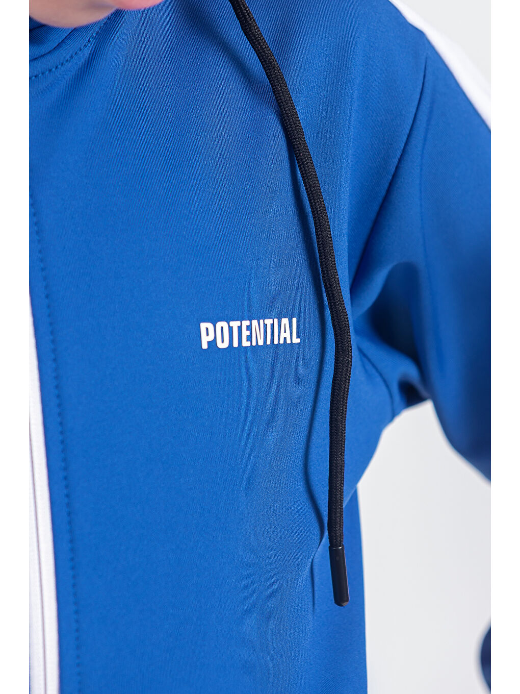Mavi Kapüşonlu Dalkgıç Kumaş Eşofman Takımı Potential ESF2574-3