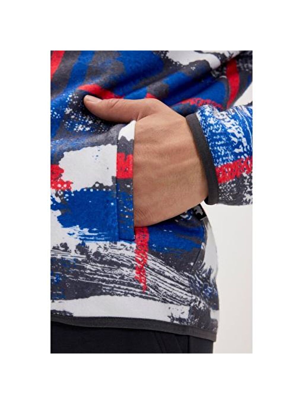 Karışık Full Zip Drew Polar Erkek Dik Yaka Fermuarlı Sweatshirt-2