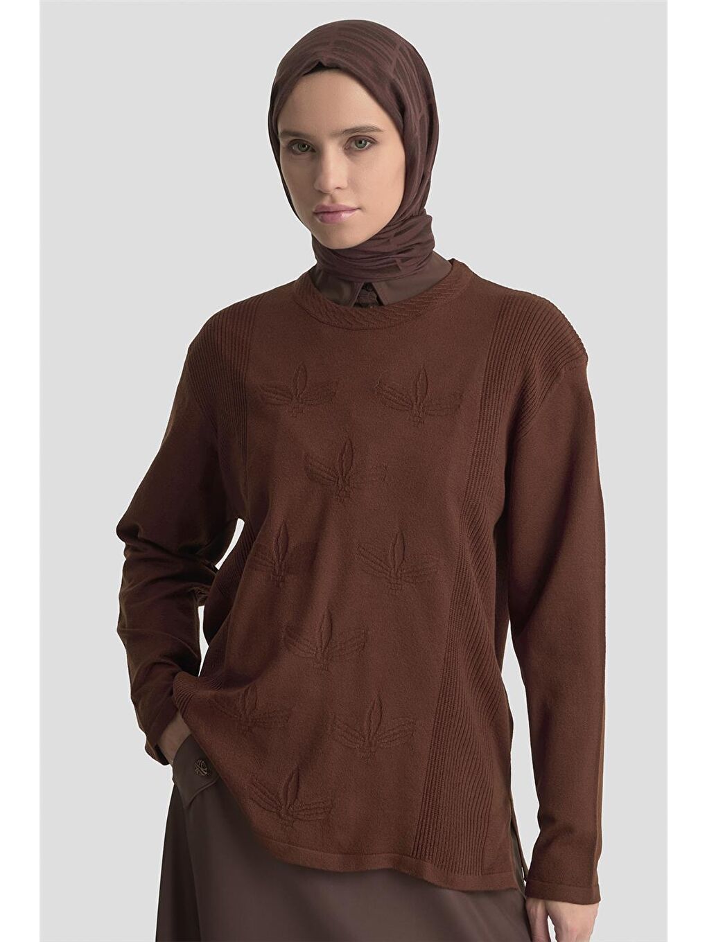 Desenli Kazak 25Kd7010 Kahverengi-2