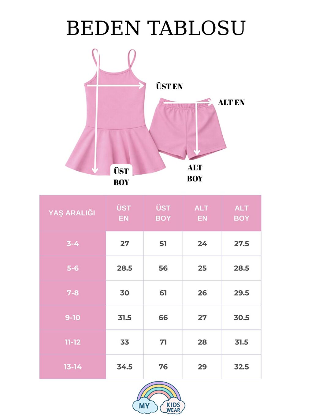 Kırmızı Kız Çocuk Garson Mayo Elbiseli Şortlu 2’li Takım 12418-1