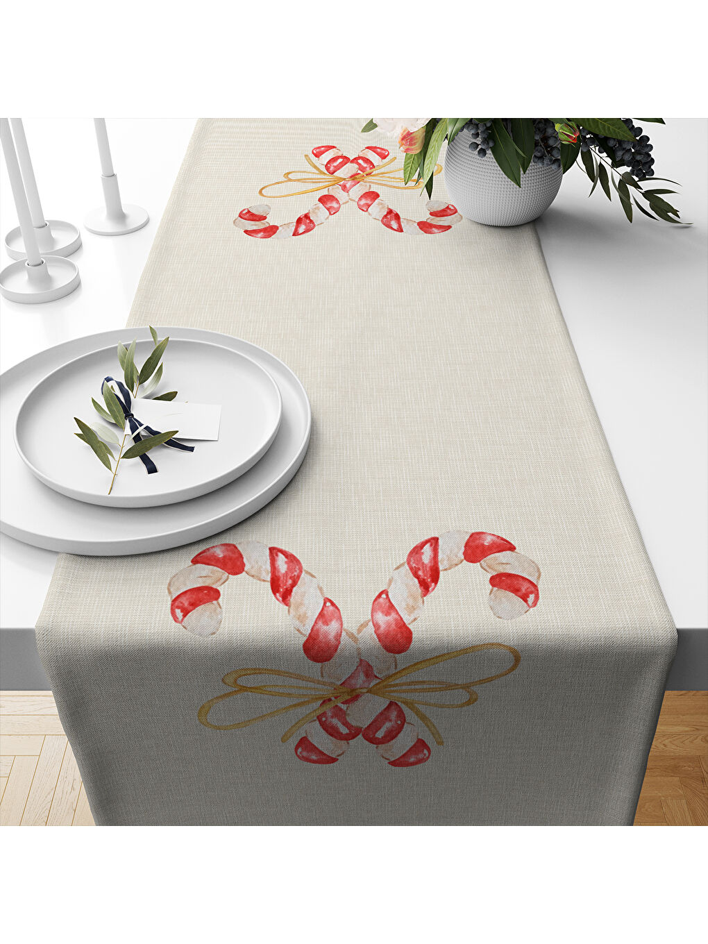 Karışık Yılbaşı Desenli Runner Modeli-1