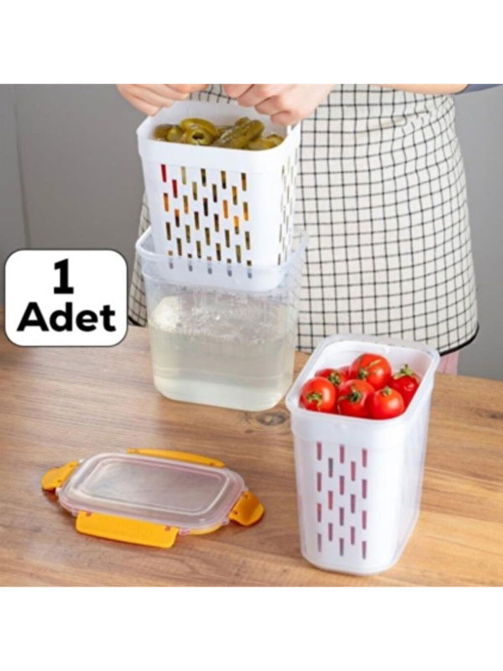 Karışık Düz Kapaklı Turşuluk - Asorti - 2 lt