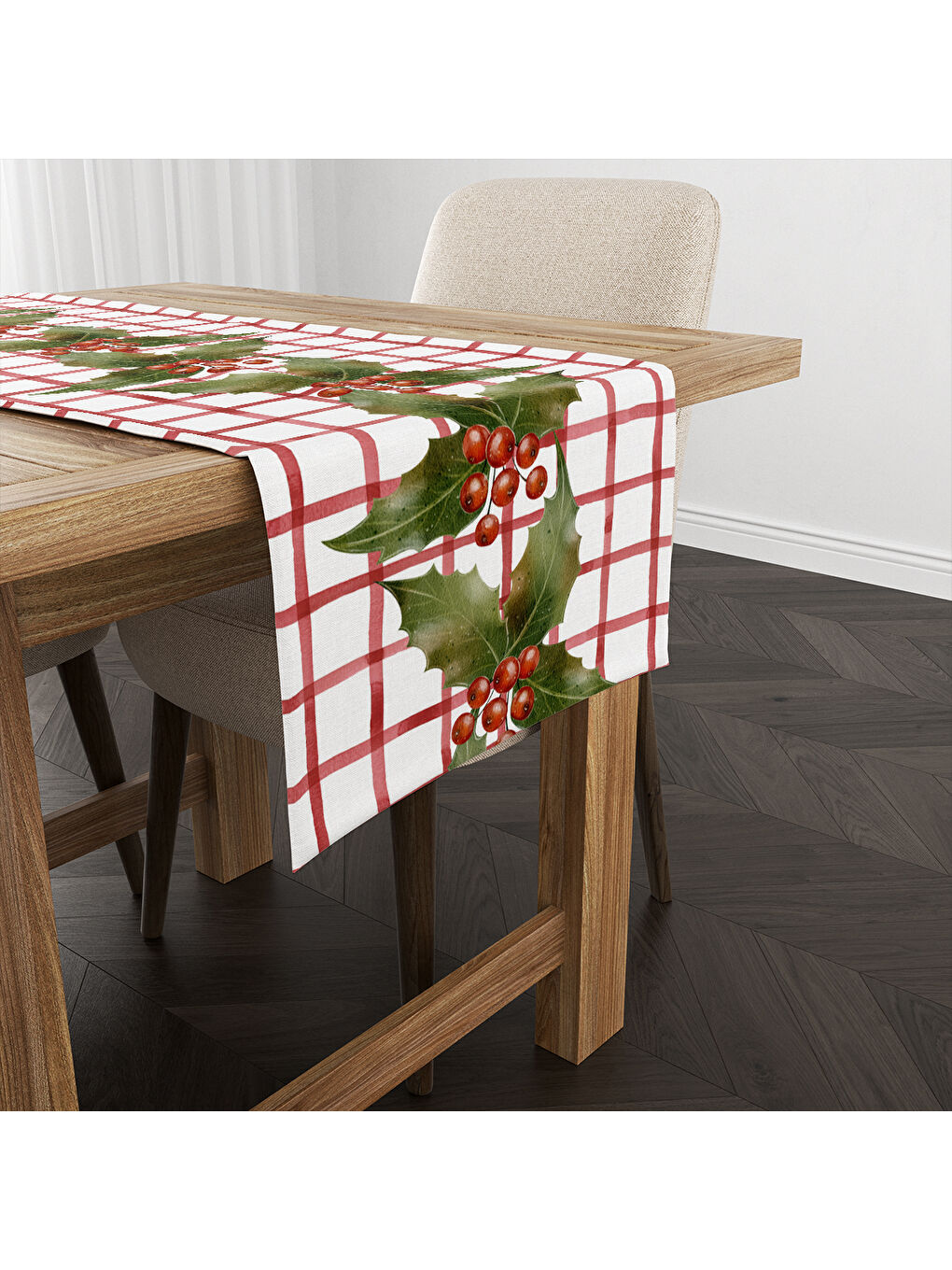 Karışık Yılbaşı Desenli Runner Modeli