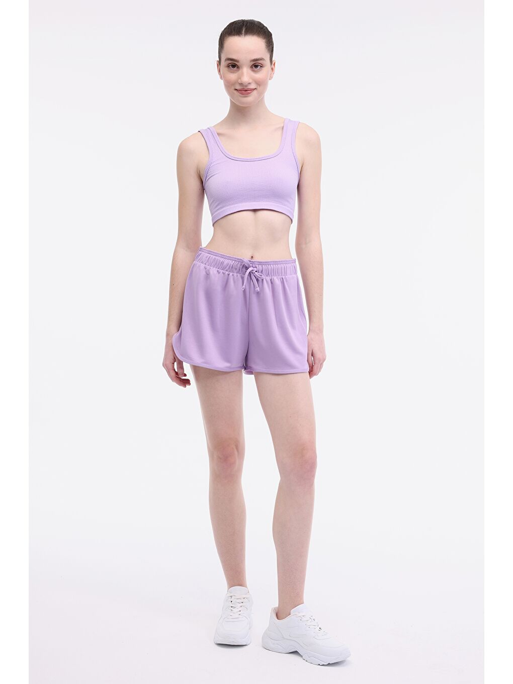 WL WEAR 2OKT914 5FX Mor Kadın Şort-2