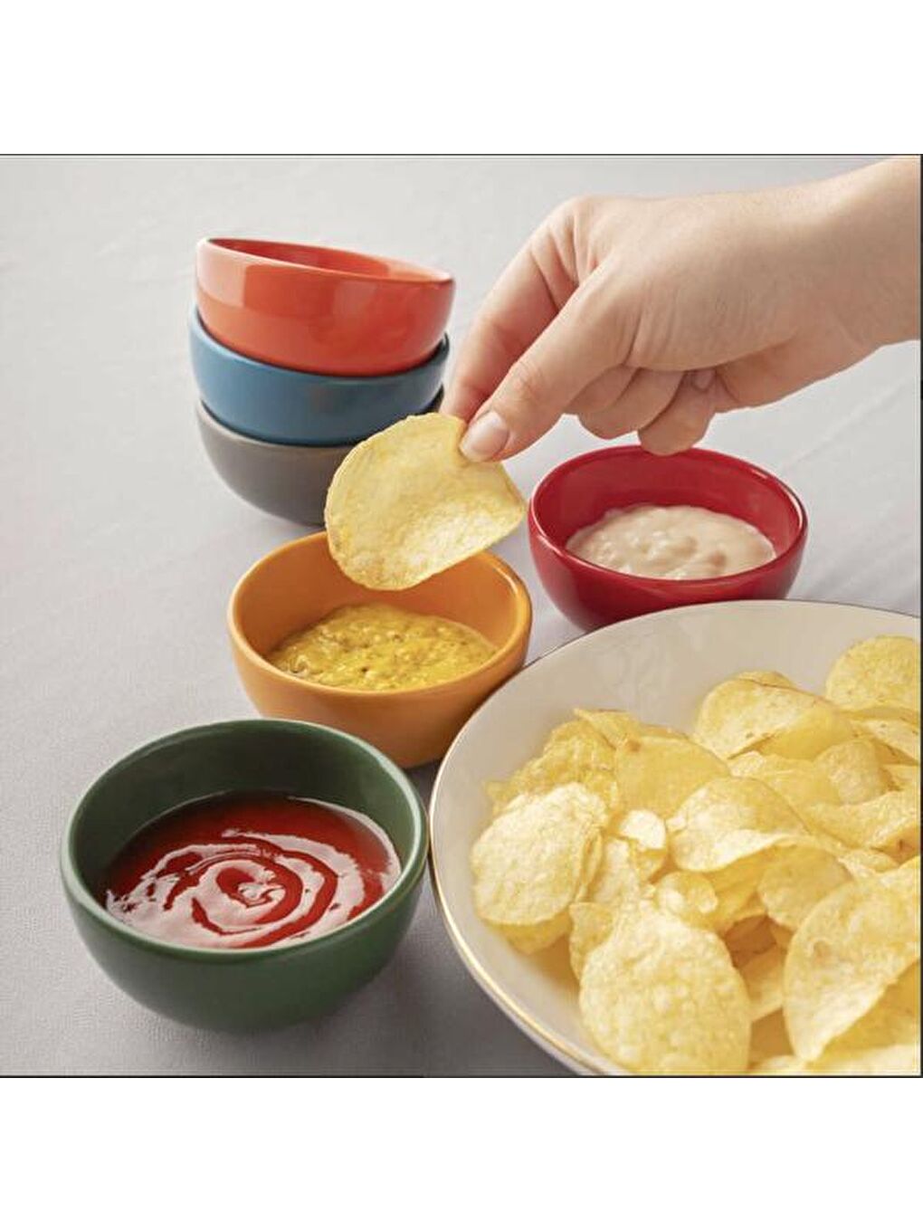 Karışık Rainbow 6'lı Kase Seti - Renkli - 110 ml-1