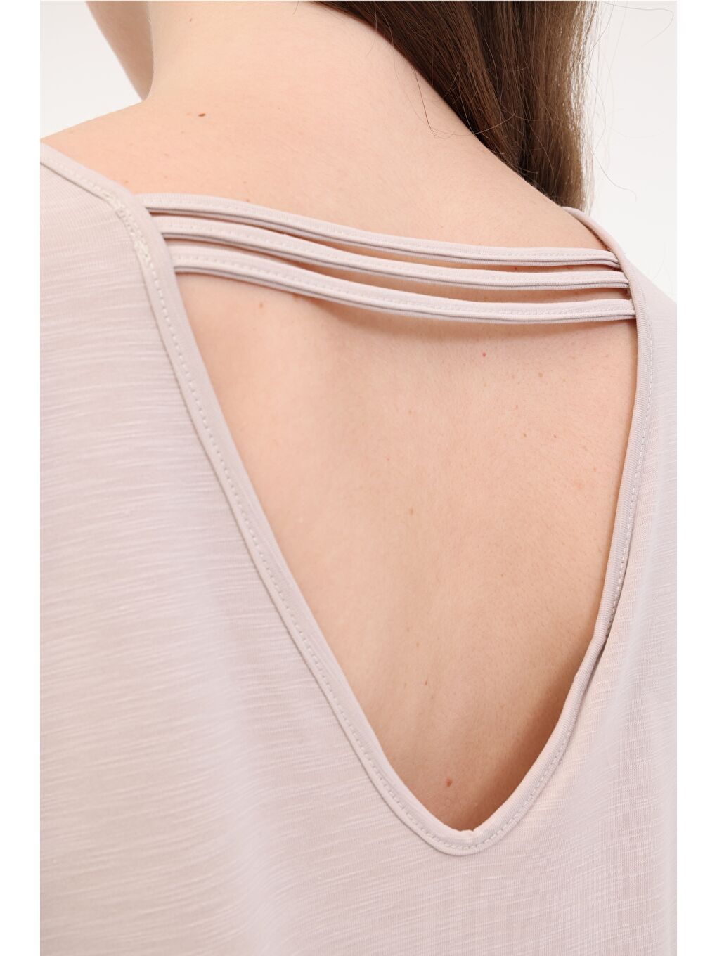 WL JOIN 11KT903 5FX Gri Kadın Kısa Kol T-Shirt-3