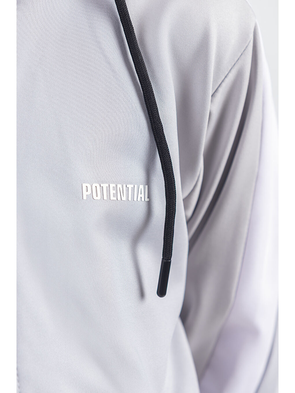 Gri Kapüşonlu Dalkgıç Kumaş Eşofman Takımı Potential ESF2574-3