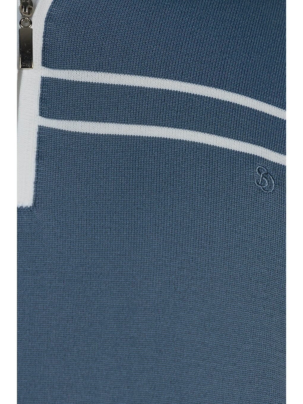 Mavi Regular Fit Fermuarlı Polo Yaka Örme Triko T-shirt-3