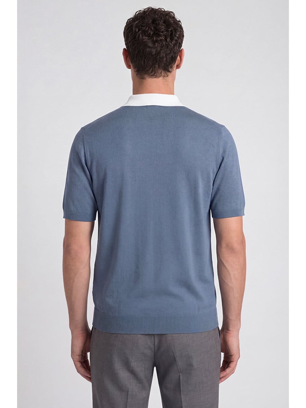 Mavi Regular Fit Fermuarlı Polo Yaka Örme Triko T-shirt-4
