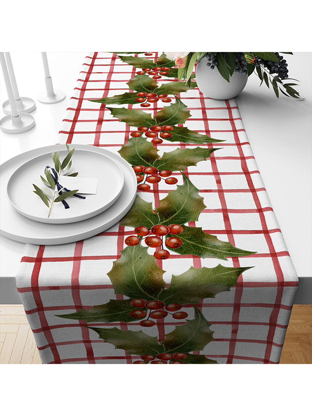 Karışık Yılbaşı Desenli Runner Modeli-1