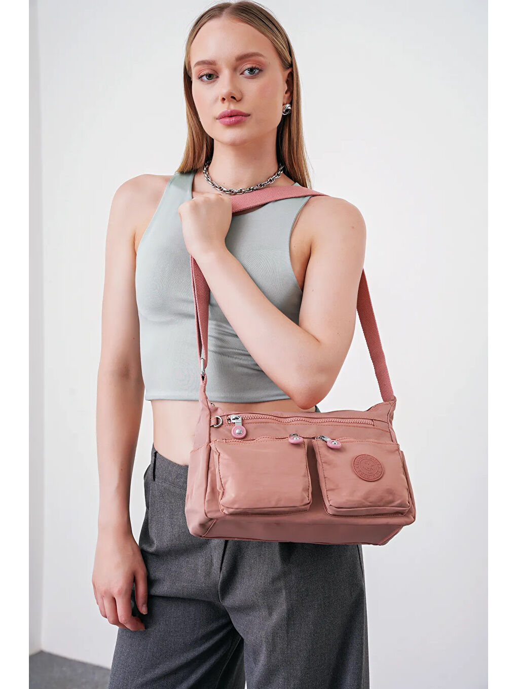 Pembe Çapraz Askılı Kadın Çanta BHPC6004-2