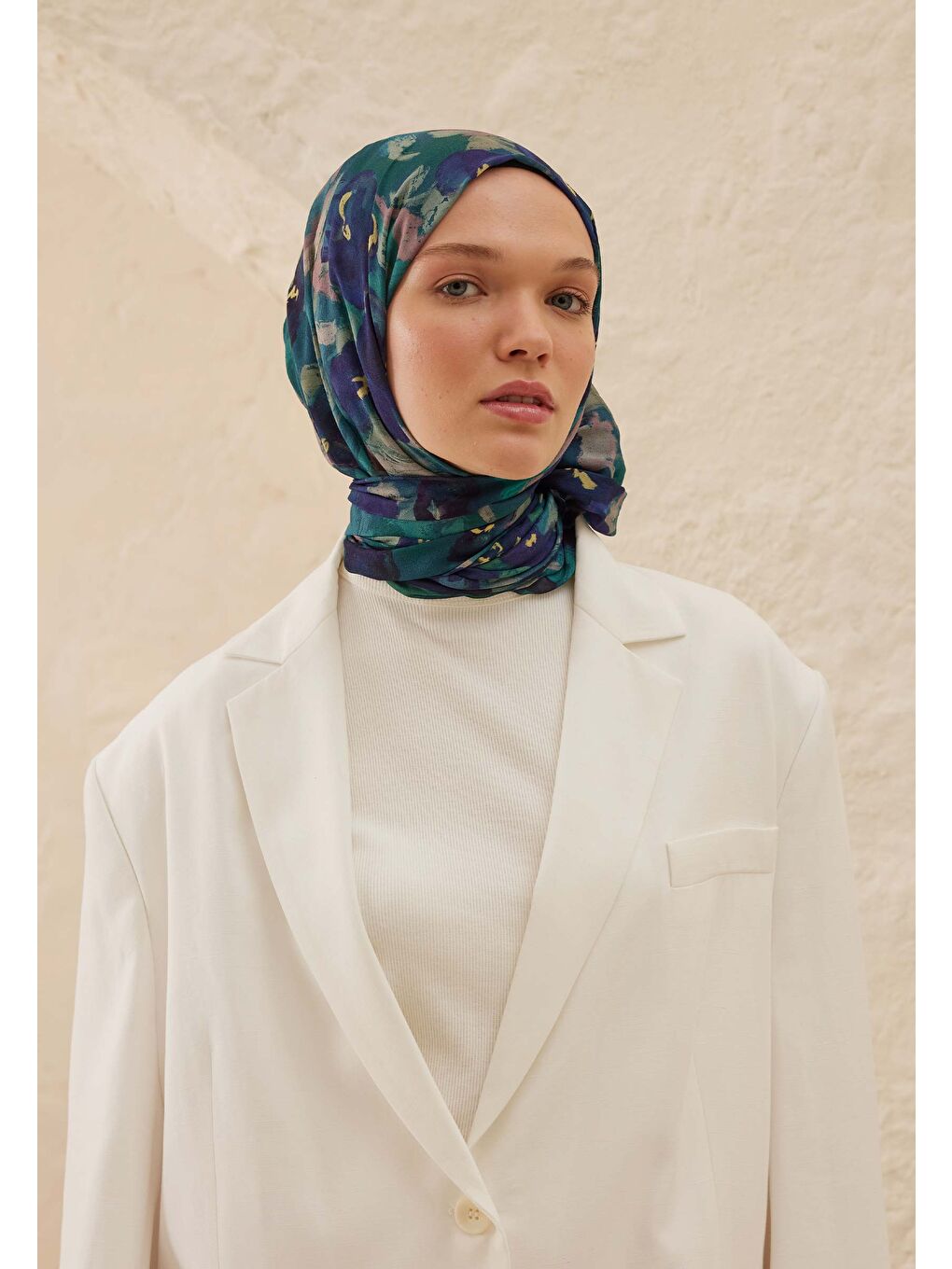 Mavi HOPE DESEN RAMİ ŞAL MAVİ-1