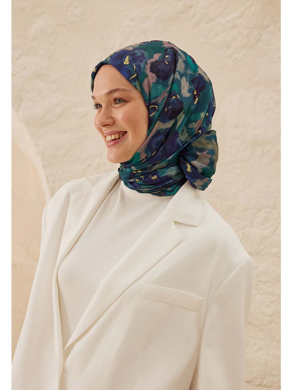 Mavi HOPE DESEN RAMİ ŞAL MAVİ-2