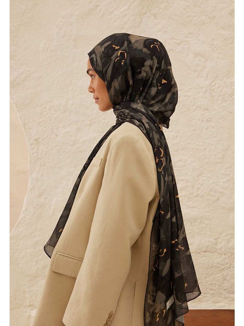 Antrasit HOPE DESEN RAMİ ŞAL ANTRASİT-3