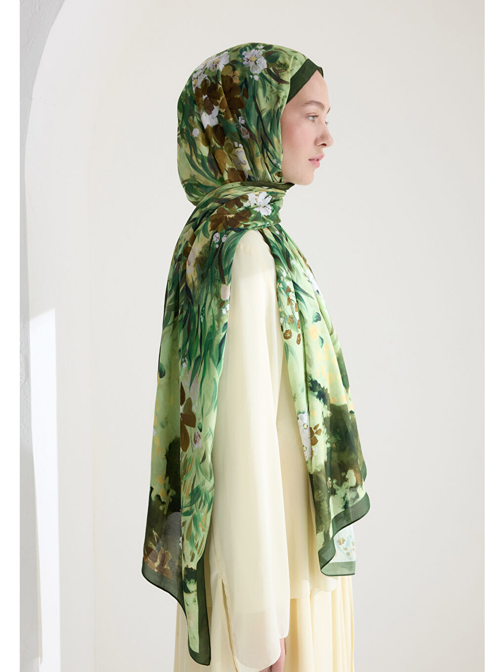 Yeşil SWEET GARDEN FLOŞ VİSKON ŞAL SOFT YEŞİL-2