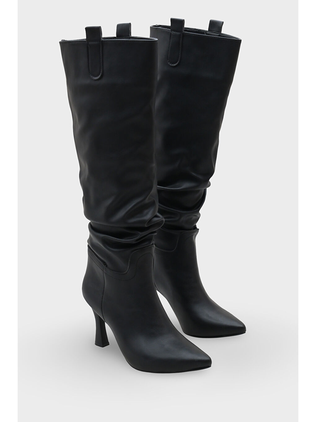 Siyah Delaney Kadın Topuklu Çizme