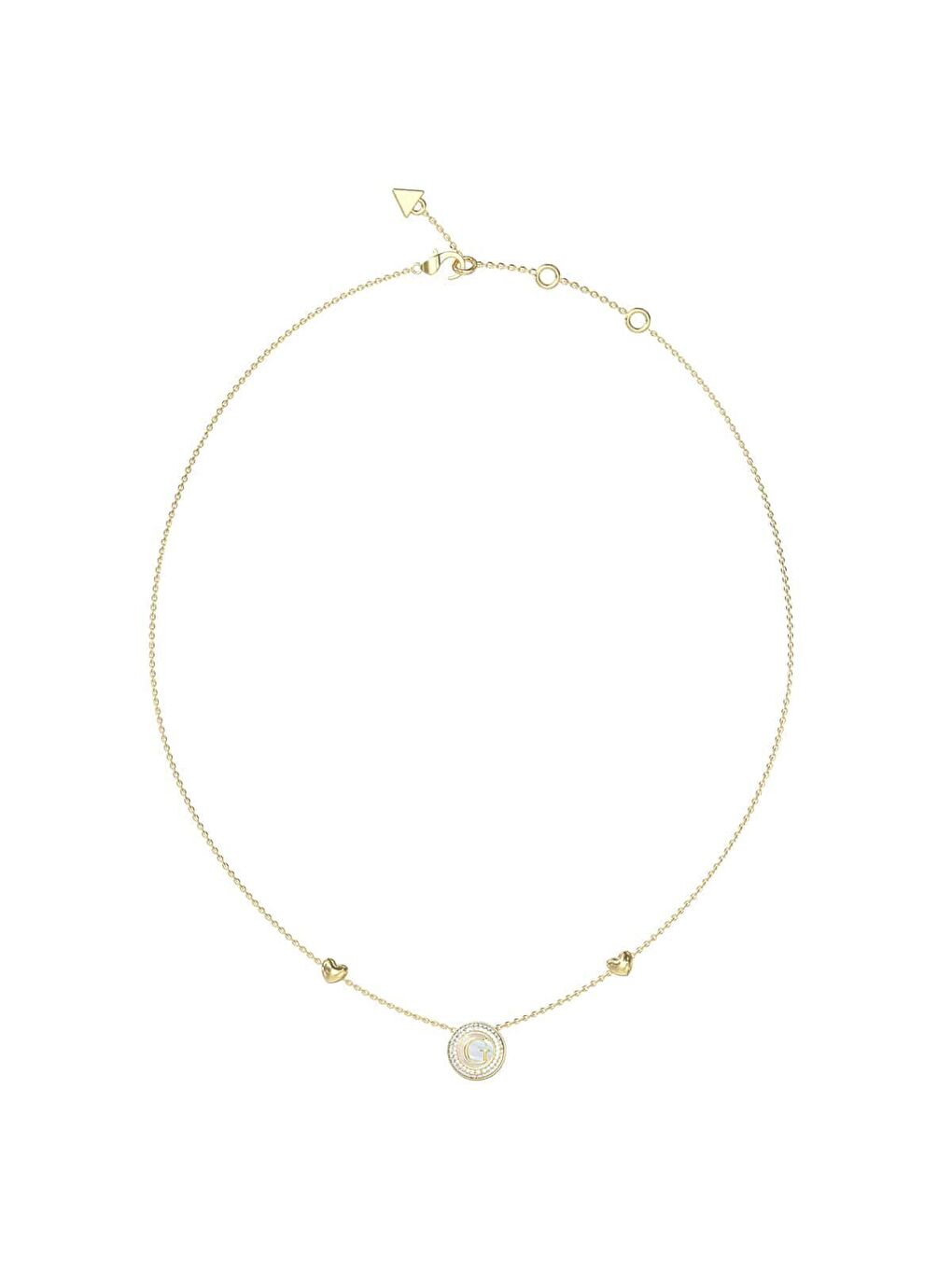 Sarı JGUJUBN06201JWYGTU Kalpli Kadın Kolye