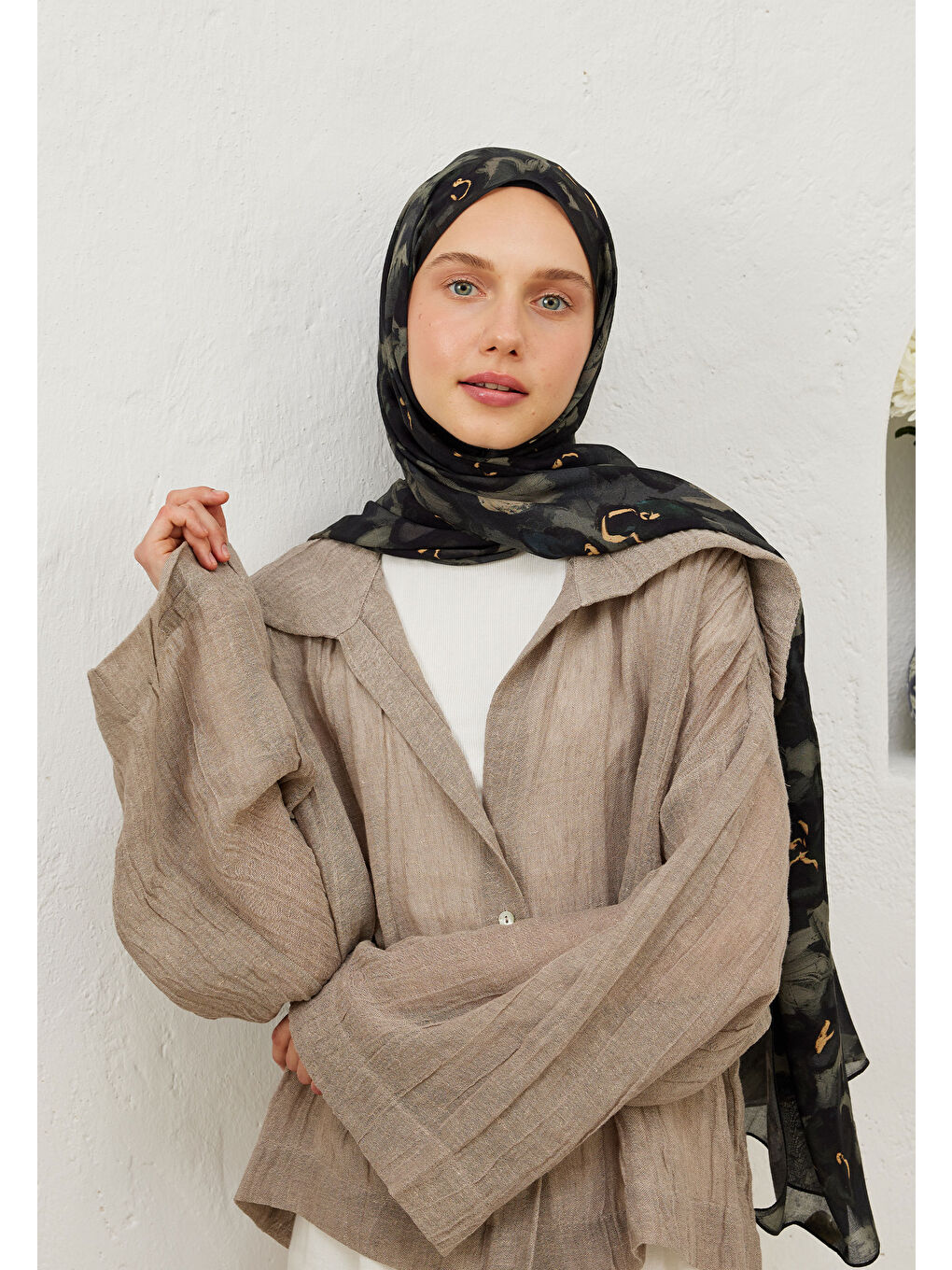 Antrasit HOPE DESEN RAMİ ŞAL ANTRASİT-4