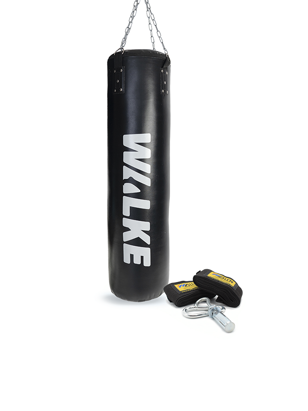 Siyah 120x32 Cm Geniş Kum Torbası Boks Bandajı Dolu Tavan Apartı Hediyeli Üründür