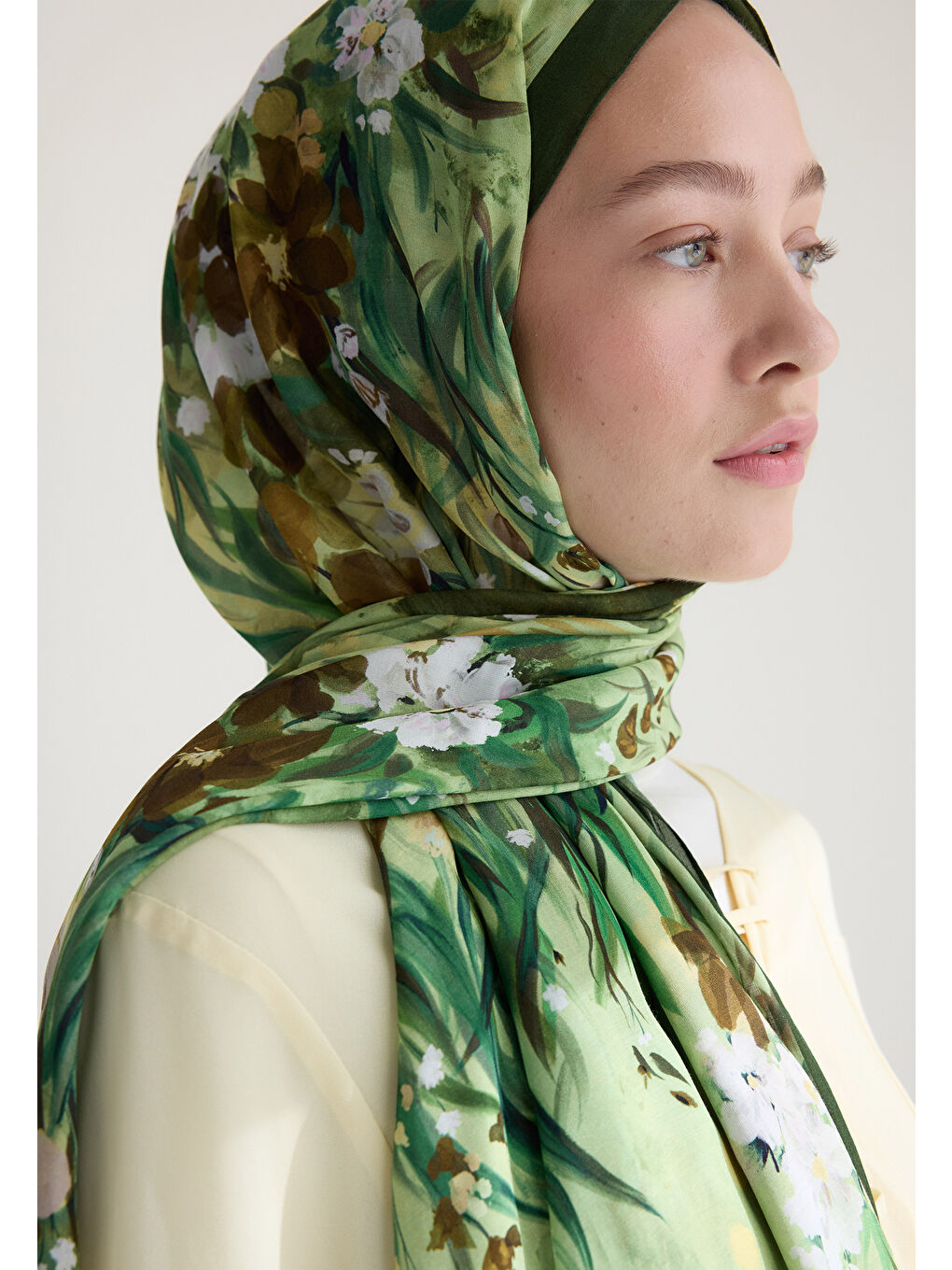 Yeşil SWEET GARDEN FLOŞ VİSKON ŞAL SOFT YEŞİL-3