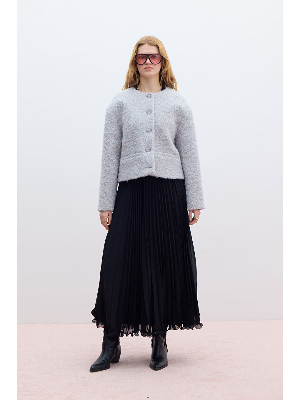 Pliseli Etek Siyah-3