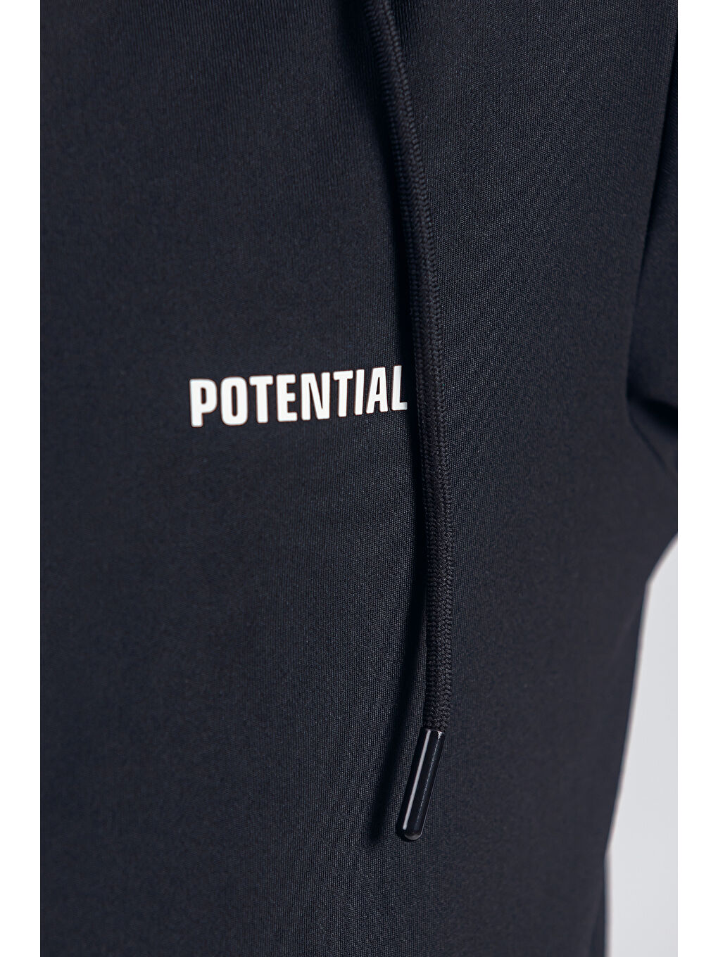 Siyah Kapüşonlu Dalkgıç Kumaş Eşofman Takımı Potential ESF2574-3