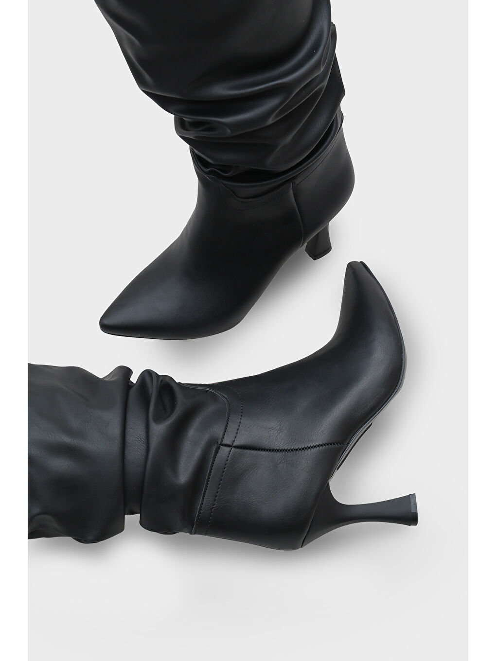 Siyah Delaney Kadın Topuklu Çizme-5