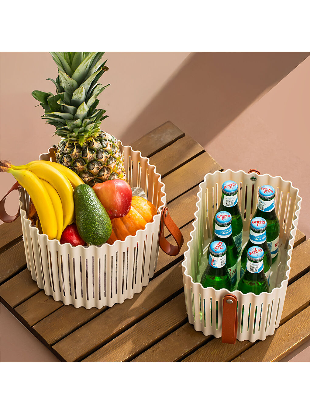 Bej 4315 Kapicino 3'lü Sepet Seti-4