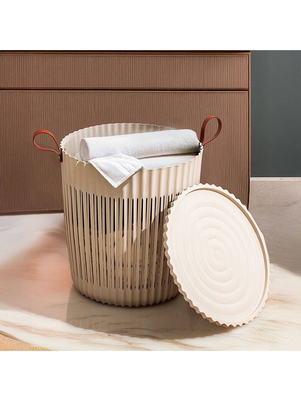 Bej 4315 Kapicino 3'lü Sepet Seti-7