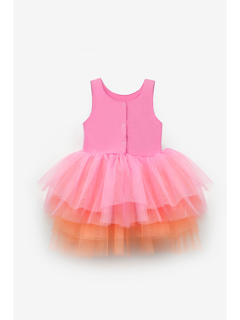 Pembe Tül Etekli Kız Bebek Balerin Elbise - Ines-1