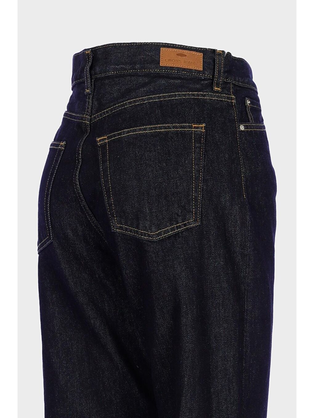 Eliza Koyu Mavi Yüksek Bel Patı Fermuarlı Jean Pantolon C 4518-119-2