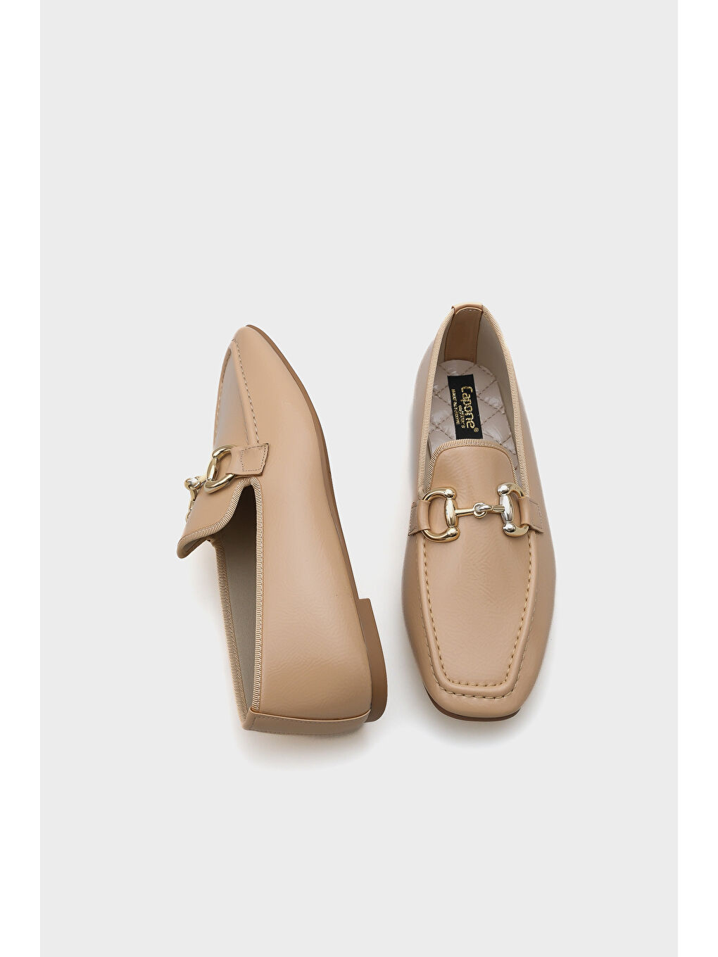 Bej Candi Metal Tokalı Kadın Loafer-4