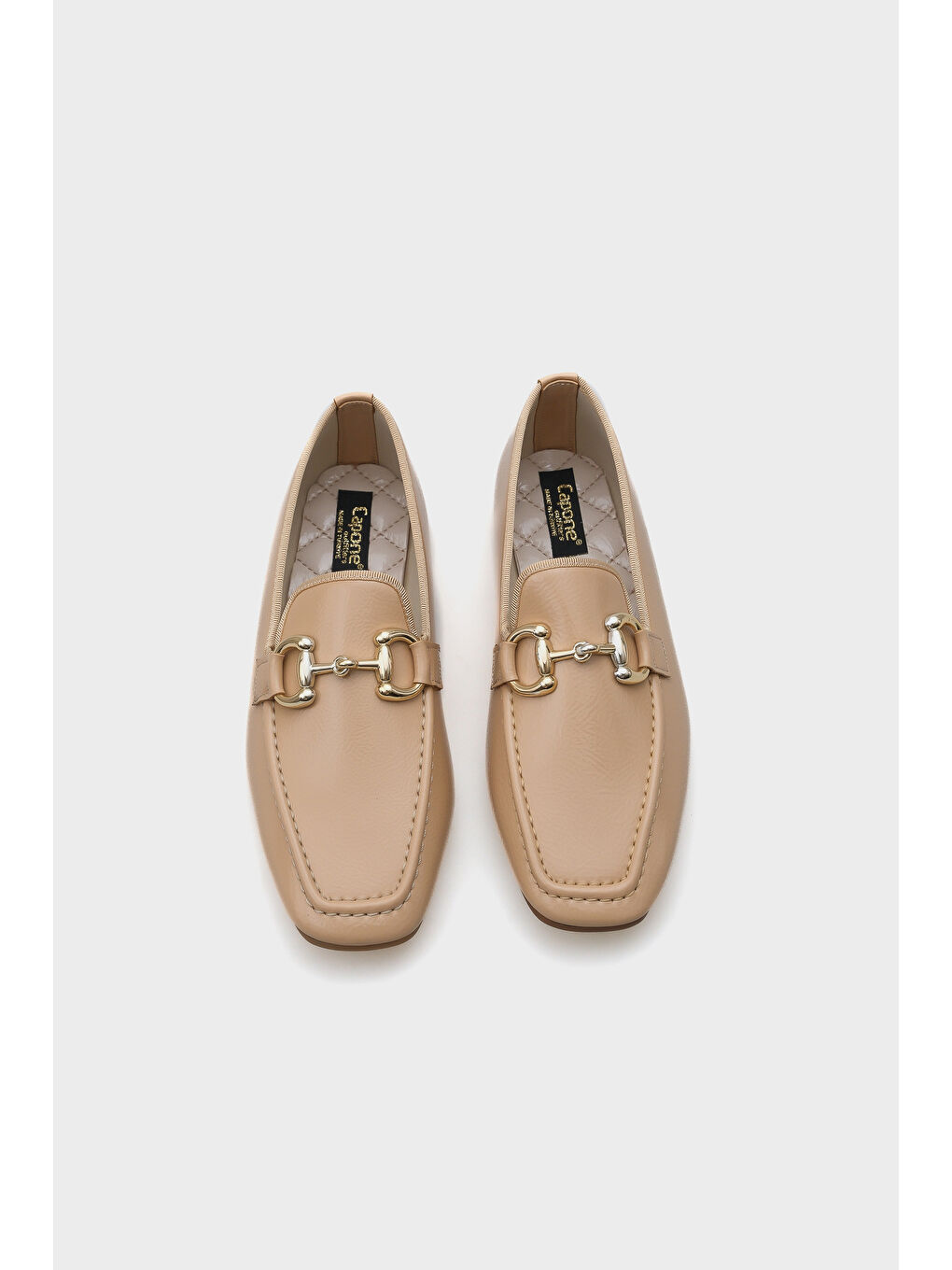 Bej Candi Metal Tokalı Kadın Loafer-5