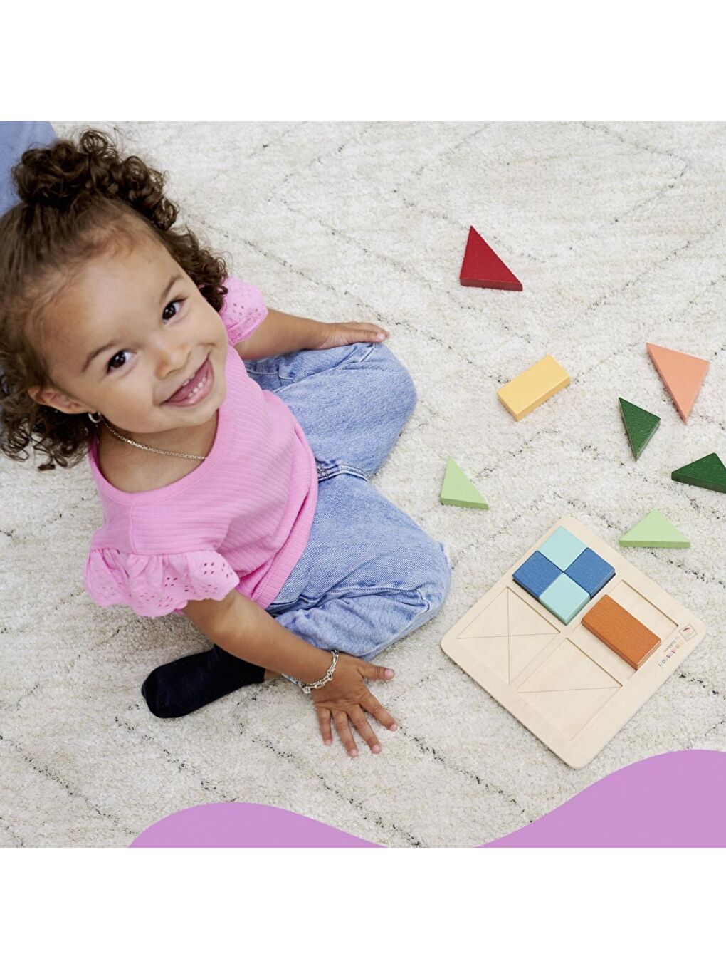 Montessori Ahşap Şekil Bulmaca Puzzle-8