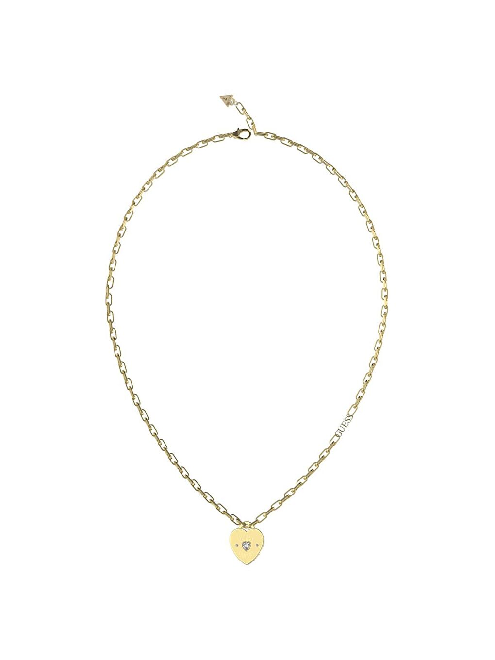 Sarı JGUJUBN05060JWYGTU Kalpli Kadın Kolye