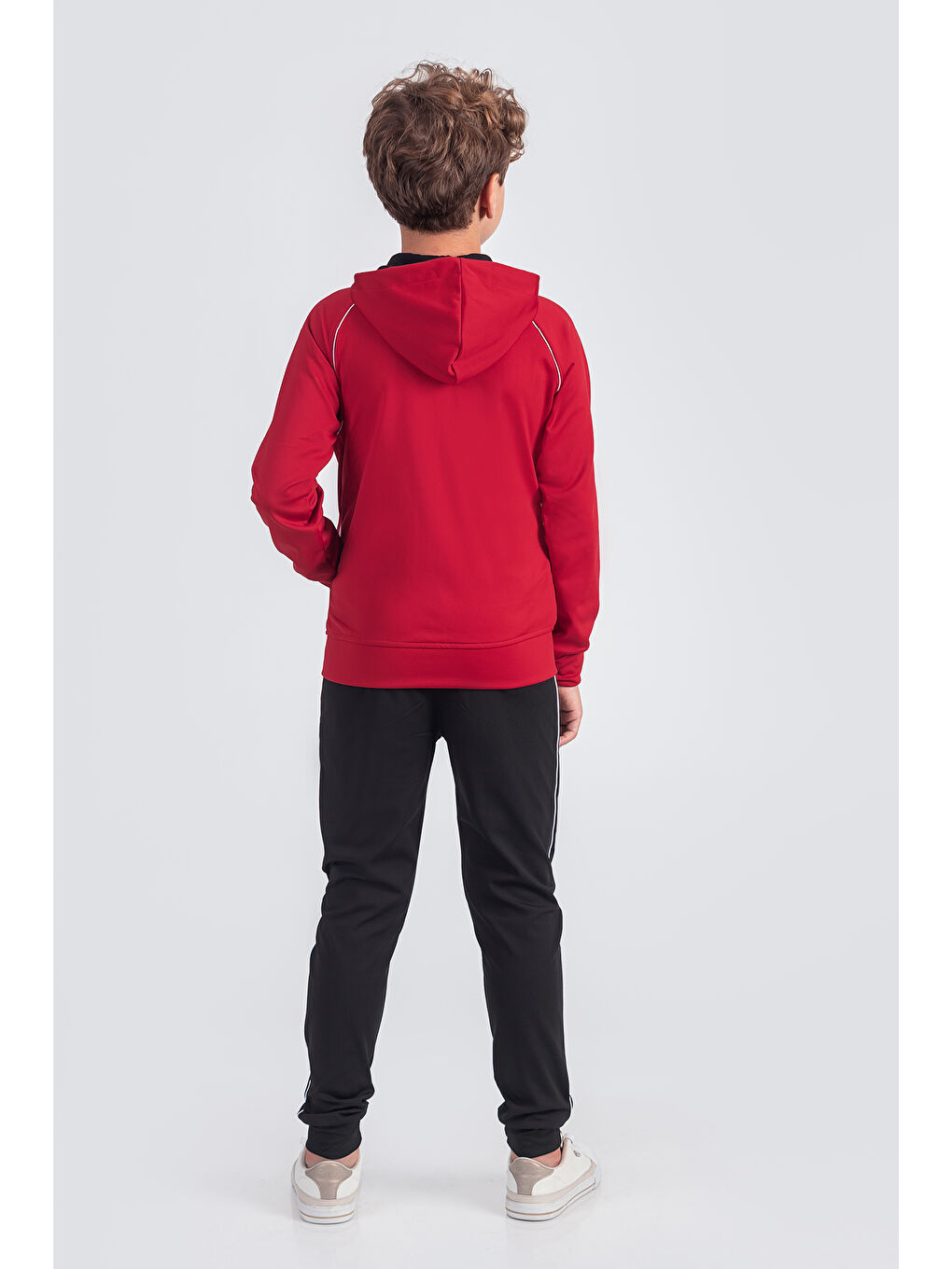 Kırmızı Kapüşonlu Dalkgıç Kumaş Eşofman Takımı Athletic ESF2242-2