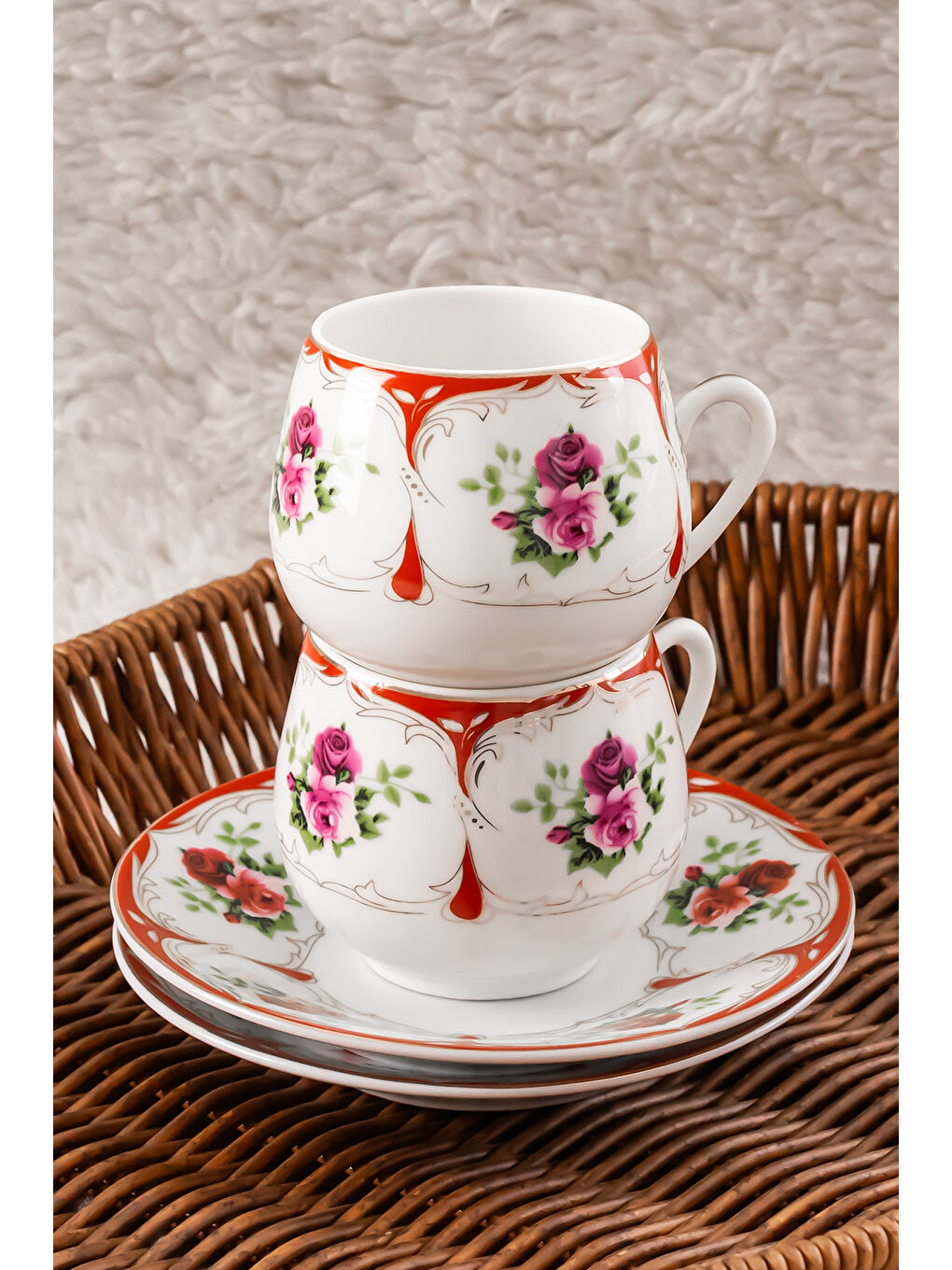 Beyaz 101767-2 Geısha 6 Kişilik Türk Kahve Fincan Takımı 100ml-1