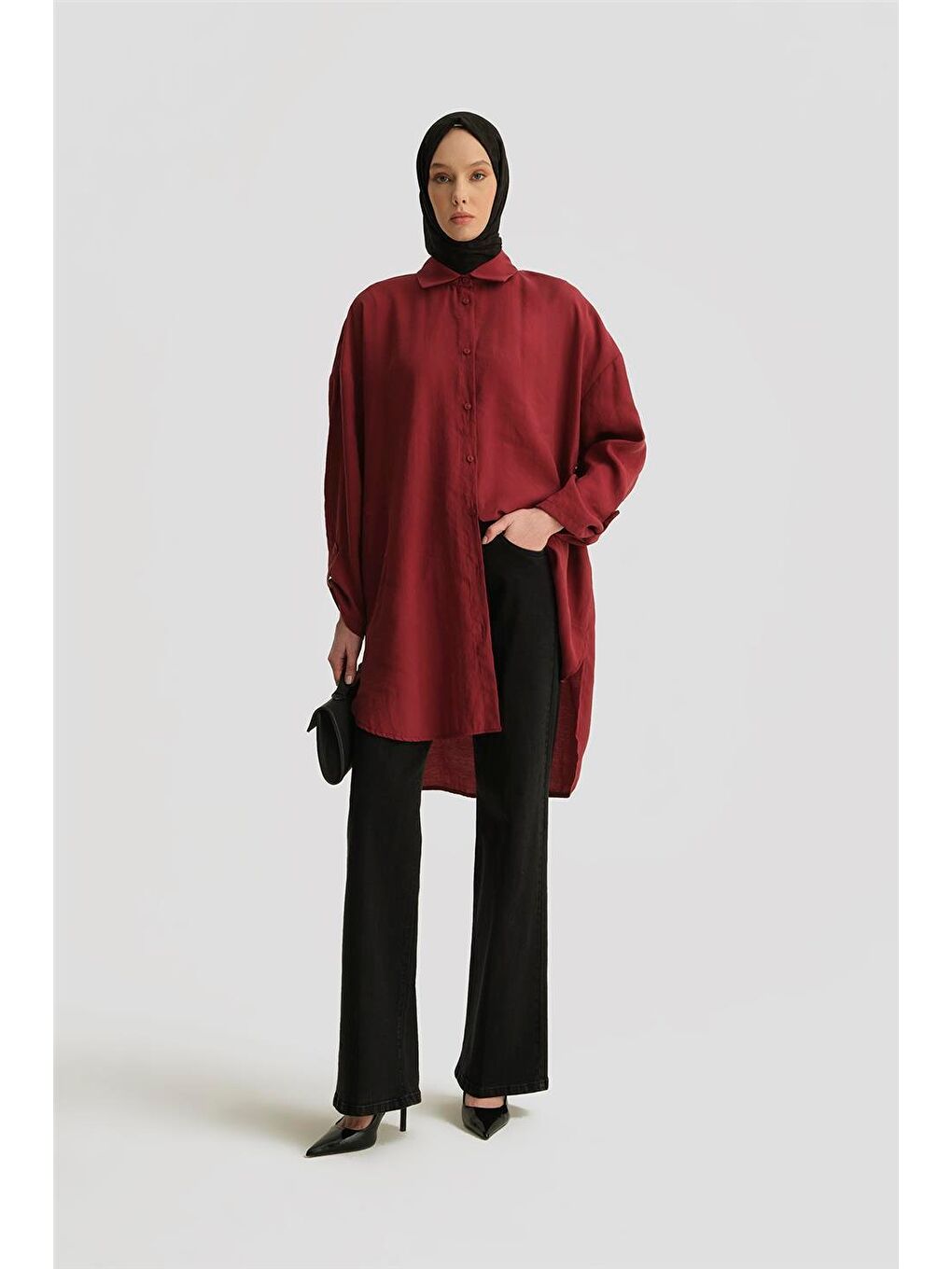 Modal Basic Tunik 25Yd4232 Bordo