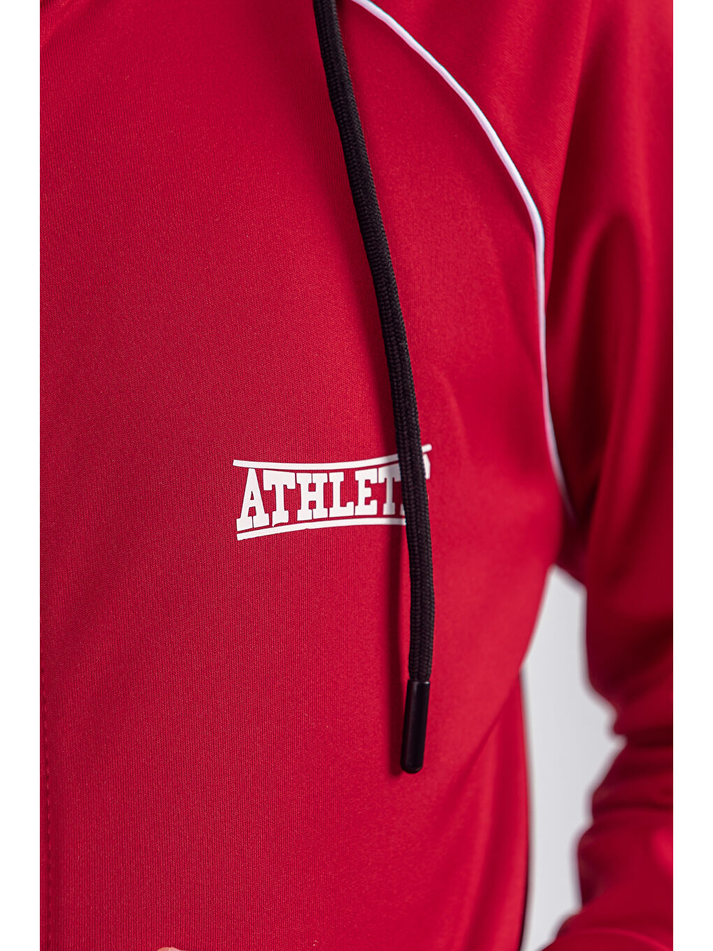 Kırmızı Kapüşonlu Dalkgıç Kumaş Eşofman Takımı Athletic ESF2242-3