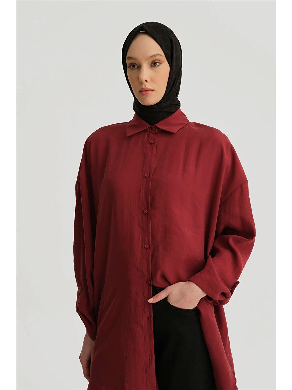 Modal Basic Tunik 25Yd4232 Bordo-2
