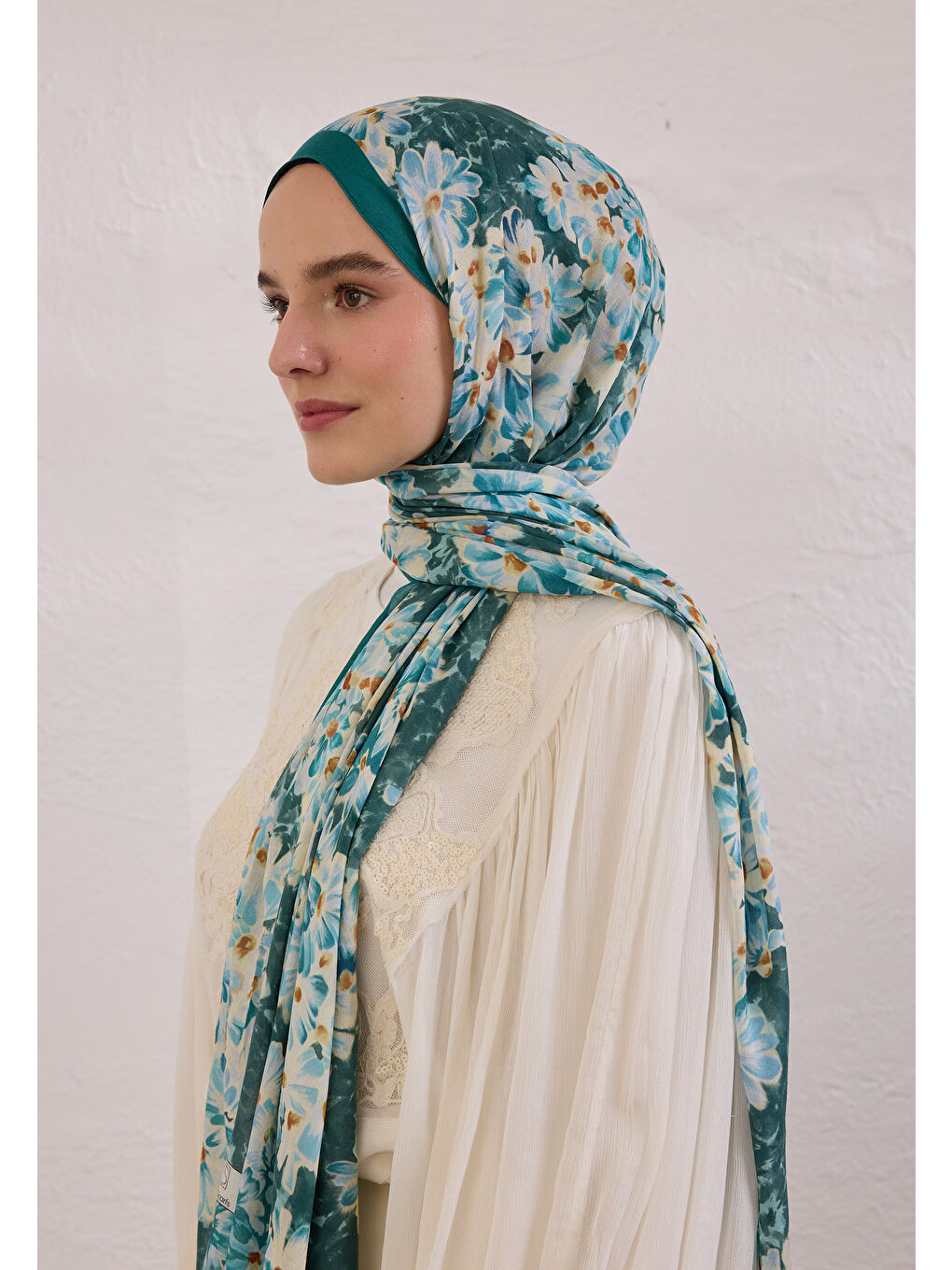 Mavi CHERRY BLOSSOM DESEN RAMİ ŞAL OKYANUS-2