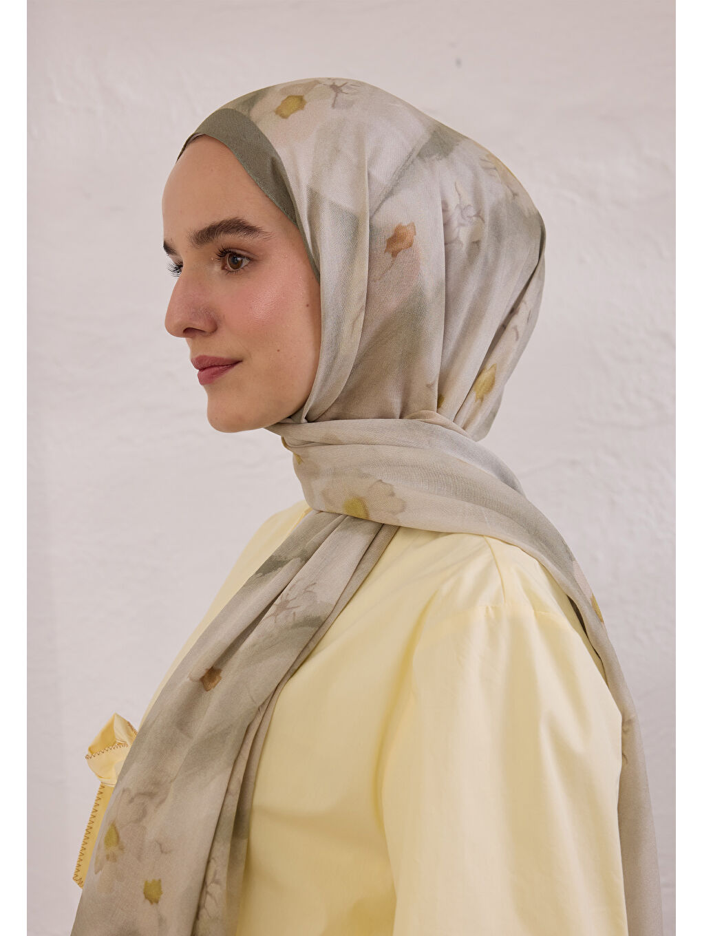 Yeşil SOFT DAISY DESEN RAMİ ŞAL SOFT YEŞİL-2