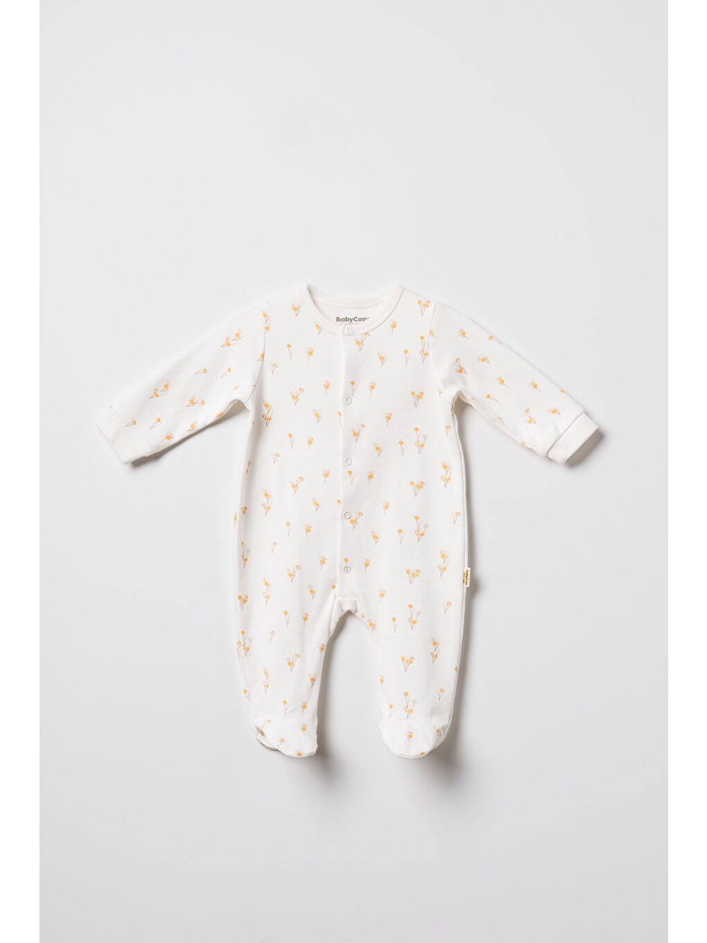 Karışık Unisex Bebek Pamuklu Ekru 2'Li Patikli Tulum Seti - Desenli Ve Cepli-2