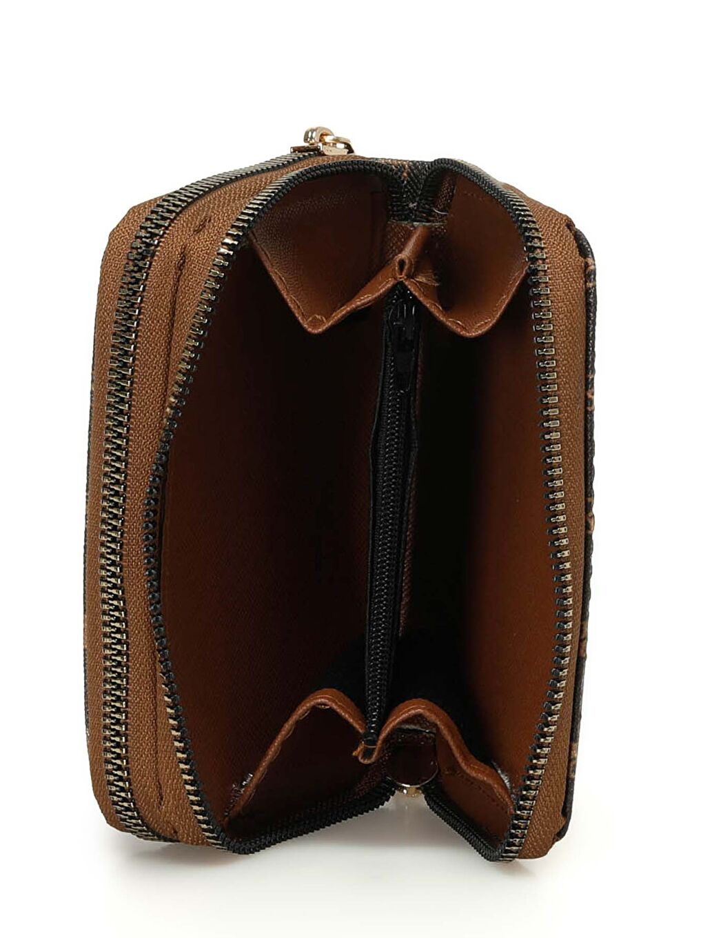 FERMUARLI MONOGRAM 4PR Kahverengi Kadın Cüzdan-3