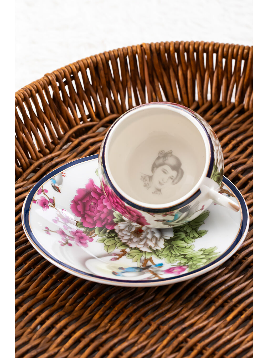 Beyaz 101767-1 Geısha 6 Kişilik Türk Kahve Fincan Takımı 100ml-1