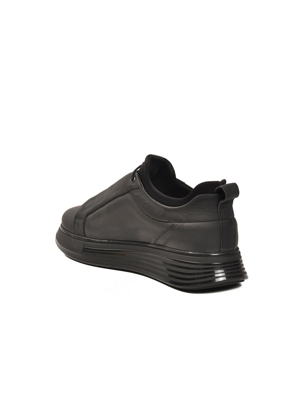 Siyah Mat Nubuk Hakiki Deri Erkek Casual Ayakkabı 1165 M-3