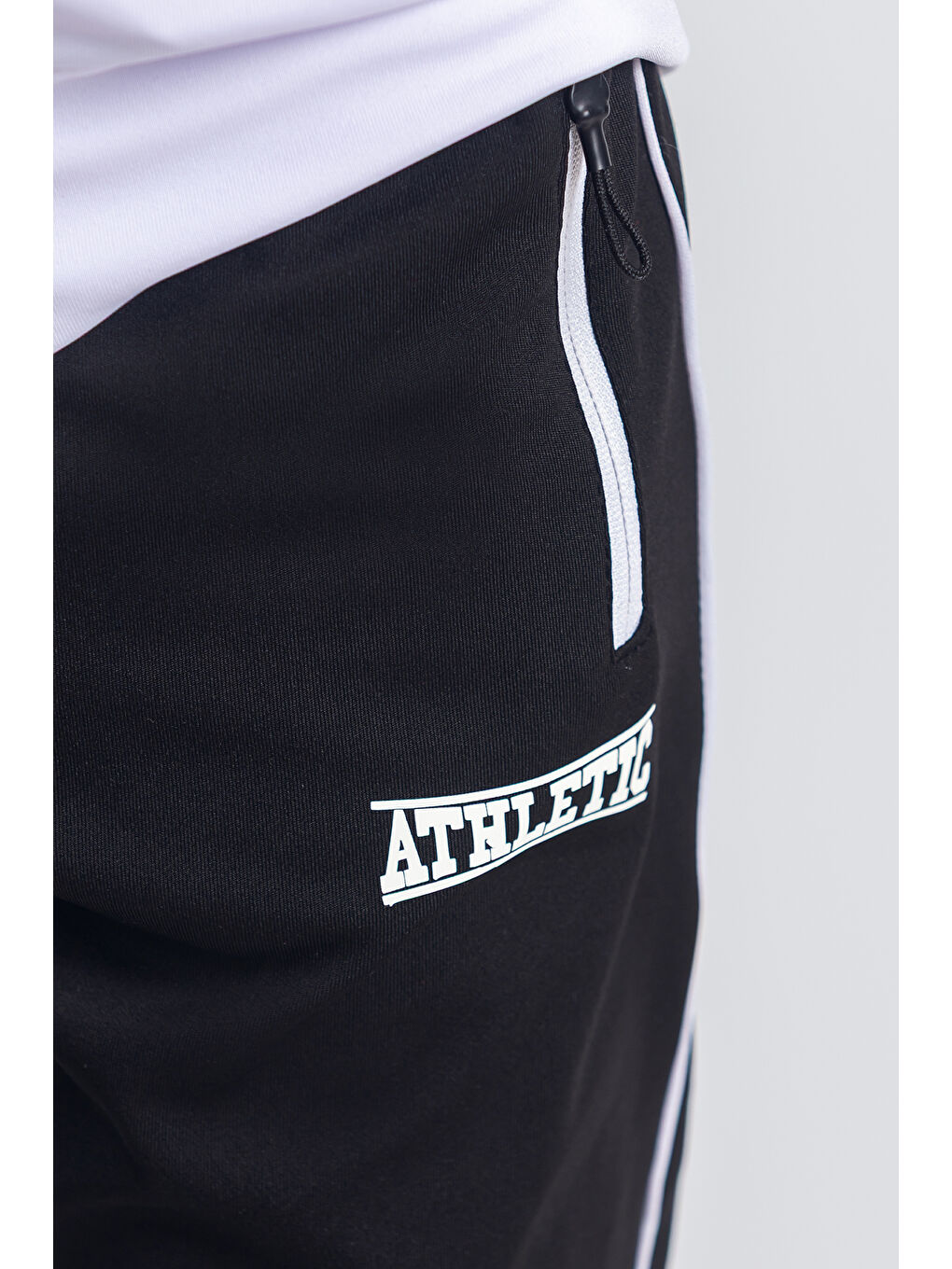 Beyaz Kapüşonlu Dalkgıç Kumaş Eşofman Takımı Athletic ESF2242-2