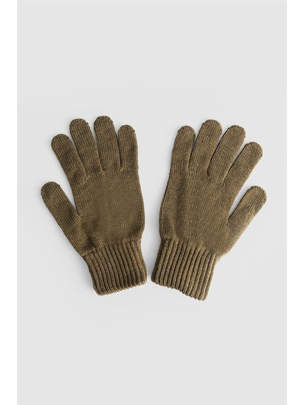 Kışlık Yün Haki Erkek Eldiven-1