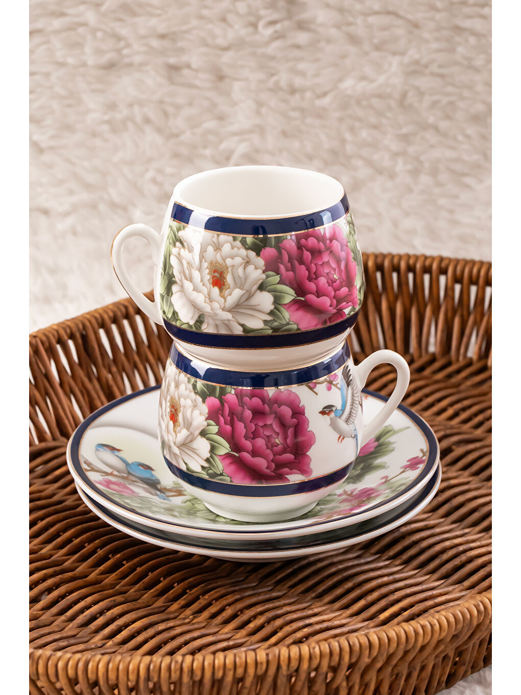 Beyaz 101767-1 Geısha 6 Kişilik Türk Kahve Fincan Takımı 100ml-2